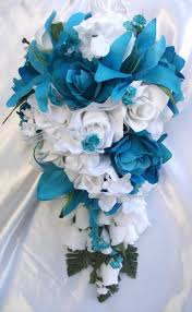 Please let us know your colors if. 10 Pieces Bridal Bouquet Wedding Silk Flowers Decoration Package Turquoise White Bridal Bouquet Flower Bouquet Wedding Wedding Bridal Bouquets