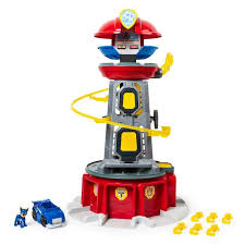 Paw Patrol Super Mighty Pups Lookout Tower With Chase Figure In 2020 Paw Patrol Pups Paw Patrol Toys Lookout Tower