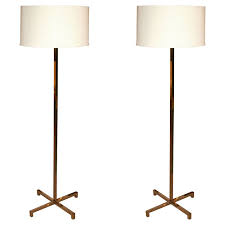 Pair Of Cruciform Base Floor Lamps By Hansen Nyc Floor Lamp Modern Floor Lamps Flooring