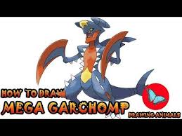 How To Draw Mega Garchomp Pokemon Pokemon Drawings Pokemon Animal Drawings