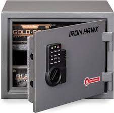 Amazon.com: IRON HAWK Fireproof Safe for Home - Small Home Safe for  Documents, Gun Safe, Ammo Safe, or Personal Safe - Small Safe Lock Box for  Money with Combination Lock | 1.2