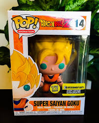 Mint Dragon Ball Dbz Super Saiyan Goku Glow In Dark Gitd Exclusive 14 Funko Pop Goku Super Saiyan Vinyl Figures Super Saiyan