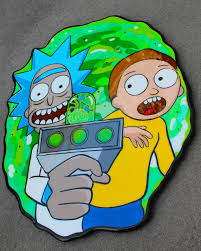 Rick And Morty Portal Original Painting Rick And Morty Original Paintings Goddess Artwork