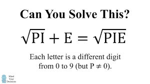 Pi Day Puzzle Solve For Each Letter Math Genius Math Riddles Maths Puzzles