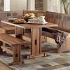 A traditional dining table set inspired by the farmhouse antique furniture look. 1