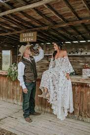 Epic Canadian Country Farm Wedding Janine Deanna Photography Alberta Canada Ranch Wedding With Cowb Cowboy Wedding Country Wedding Dresses Country Wedding