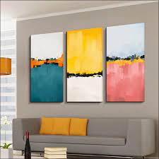 A row of ninety degree angles in a framed painting hanging on a wall conceptual image. Modern Painting Canvas Diy Wall Frame Red Abstract Mural Green Style Oil Painting Yellow Poster Aesthetic Picture Frame Painting Calligraphy Aliexpress