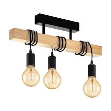 View an extensive range of decorative ceiling lights to complement a modern home interior. Eglo Lighting Townshend Industrial Semi Flush Ceiling Light In Brown And Black Finish 32915 Lighting From The Home Lighting Centre Uk