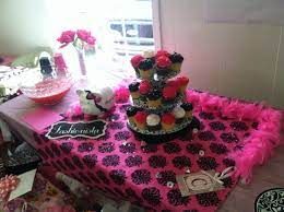 Hot Pink And Black Baby Shower Baby Shower Chic Baby Shower White Baby Showers