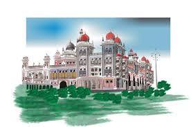 Mysore Palace Coreldraw Illustrator Indian Art Paintings Indian Art Mysore Palace