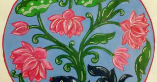 Creative Craft Gallery Lotus And Fish Alekhan In Circle Alekhan | how to draw lotus flower alekhan drawing podrobnee. lotus and fish alekhan in circle