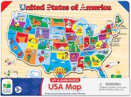 It is not merely the monochrome and color model. Amazon Com The Learning Journey Lift Learn Puzzle Usa Map Puzzle For Kids Preschool Toys Gifts For Boys Girls Ages 3 And Up United States Puzzle For