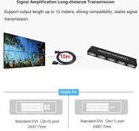4 Way DVI 1X4 Video Splitter Box Distribution Amplifier 1 in 4 Out Splits 1  Video Signal Copy with US Power Adapter into Multi Monitors Supports ...