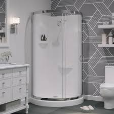 Ove Decors Breeze 36 In X 36 In X 76 In Shower Kit With Reversible Sliding Door And Shower Base Breeze 36 Shower Kit Without Walls The Home Depot In 2020