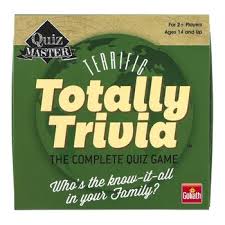 While some of his quizzes focus on movies that many of us have watched, he also likes to add trivia questions about obscure cinema films that either had shorter, yet significant runs or that showed actors in smaller or … Goliath Games Quiz Master Terrific Totally Trivia The Complete Quiz Game Ages 14 Older Mardel 3784220 Quiz Trivia Trivia Night