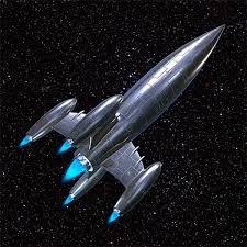 Classic Silver Rocket Ship 3d Max Retro Rocket Sci Fi Ships Retro Futurism