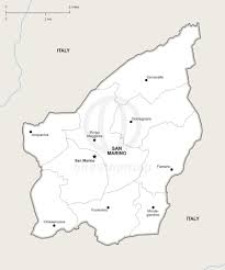 The map shows san marino with cities, towns, its highway, main roads and streets. Vector Map Of San Marino Political One Stop Map