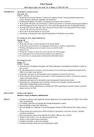 Strong consultant resume samples also include a section listing experience, education, and credentials. It Consultant Resume Samples Velvet Jobs