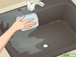 3 ways to clean a granite sink wikihow