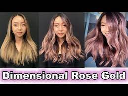 Dimensional Rose Gold Hair Color Youtube Hair Color Rose Gold Rose Gold Hair Cool Hair Color