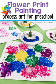 Painting With Flowers Process Art Preschool Preschool Art Projects Art Education Projects