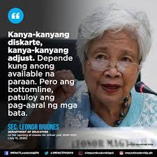 Some people are more fluid than others at just being themselves and recognizing what's good about. Impact Leadership On Twitter Kanya Kanyang Diskarte Kanya Kanyang Adjust Department Of Education Deped Secretary Leonor Briones On The Opening Of Classes For School Year 2020 2021 Https T Co D4yq9t1whm