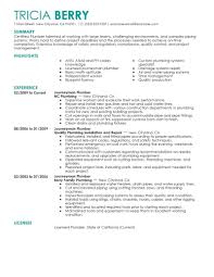plumber cv example uk december 2020