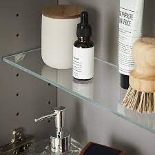 Rak pisces led aluminium mirror cabinet with demister pad and shaver socket 700x. Goodhome Imandra Clear Glass Shelf L 558mm Tradepoint