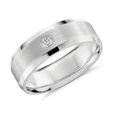 Single Diamond Wedding Ring In Platinum 7mm Blue Nile Platinum Wedding Rings Couple Wedding Rings Gold Diamond Wedding Rings