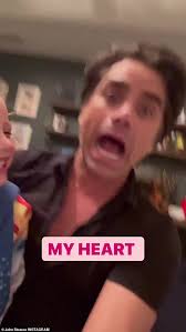 John Stamos tries to tell his son Billy, three, a story after sharing a  loving tribute to Bob Saget