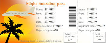 early learning resources editable airline tickets eyfs ks1 role play