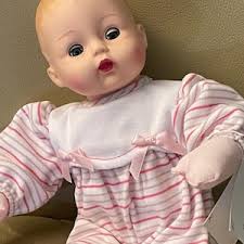 Vintage Madame Alexander Pink Candy Store Huggums Babydoll Baby Doll Sleep  Eyes Blond Molded Hair Striped Pajamas Hang Tag