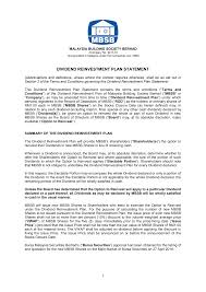 Dividend declaration is a must before the distribution. Https Www Mbsb Com My Newsroom Mbsb Drp Statement Pdf