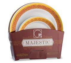 Check spelling or type a new query. Amazon Com 32 Piece Plastic Plates Set Elegant Plastic Dinnerware Set For 16 Guests Includes 16 Fancy Disposable Dinner Plates 16 Dessert Plates Thanksgiving Gold And Burgundy Posh Setting Plates