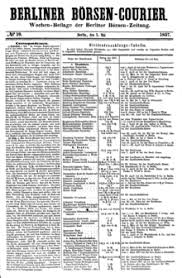 Zeitungendeutschland.com stellt ihnen eine umfangreiche liste mit zeitungen in deutschland zur verfügung. Berliner Borsen Courier Wikipedia