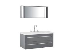 This extra space can be used for storage, or keep things pristine and easy to clean. Floating Bathroom Vanity Set Grey Barcelona Beliani De