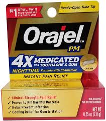 (3)oragel shimmer and shine kids fluoride toothpaste 4.2oz berry divine. Amazon Com Orajel Maximum Strength Nighttime Toothache Pain Relief Cream 0 25 Oz Health Personal Care