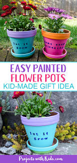 Give your boring flower pots a dazzling designer upgrade with a clever use of materials and simple diy skills. Easy Diy Painted Flower Pots For Kids To Make Projects With Kids