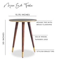 Clean lines, two drawers with recessed pulls, and tapering, flared wood dowel legs. Mira Mid Century Modern End Table Tripod Small Side Table Edloe Finch Furniture Co