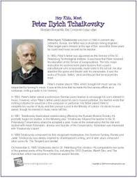 Peter Ilyich Tchaikovsky Free Hey Kids Meet The Composer Biography Digital Print Composer Study Music Education Activities Teaching Music