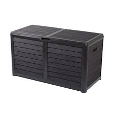 coffre de jardin en resine baya gris anthracite 4 2 m3 coffre de jardin malle de jardin coffre de rangement