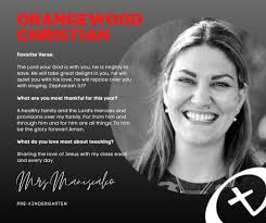 We Give Thanks for our Teachers: Mrs. Maniscalco Mrs. Maniscalco shares  that one of her most memorable OCS moments is sliding down a waterslide  with her students and daughters during Orangewood's Field