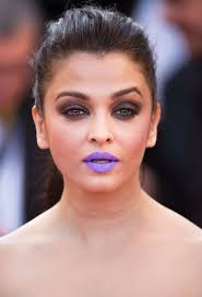 Aishwarya Rai Shocks At Cannes With Funky Purple Lipstick Purple Lipstick Beauty Aishwarya Rai Makeup