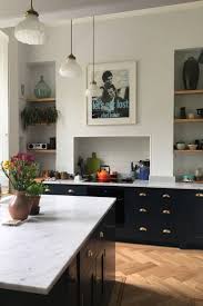 Home Interior Boho This Eclectic Kitchen Is Simply Stunning The Dark Blue Hand Painted Flat In 2020 Eclectic Kitchen Kitchen Inspiration Design Kitchen Inspirations