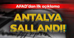 Kandilli rasathanesi, depremin büyüklüğünü 5.5 olarak açıkladı. Son Dakika Haberi Antalya Da Deprem Oldu Kandilli Rasathanesi Son Depremler 5 Subat Son Dakika Haberler