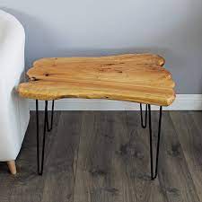 Amazon Com Welland Live Edge Coffee Table Hairpin Coffee Table Natural Edge Coffee Table Wood Slab Table 28 L X Side Table Wood Slab Table Wood Slab Table