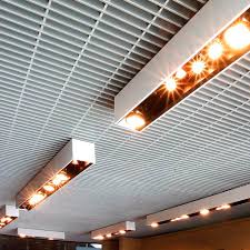 Drop ceiling fluorescent light fixtures. Aluminum Suspended Ceiling Dualgrid Atena Spa Tile Decorative With Hidden Framework