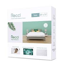 Recci Premium Bamboo Mattress Protector 100 Bamboo Fabric Surface Mattress Cover Waterproof Bed Cover H Bamboo Mattress Mattress Protector Mattress Covers