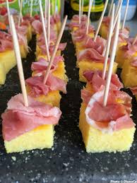 Mini Brochettes De Polenta Au Jambon Cru Recette Apero Dinatoire Facile Aperitif Dinatoire Recette Apero Dinatoire