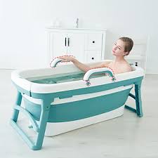 A portable bathtub might just be the answer. Easylifetoolz Adult Folding Bath Tub Easylifetoolz